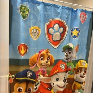 Paw Patrol shower curtain and wall decals